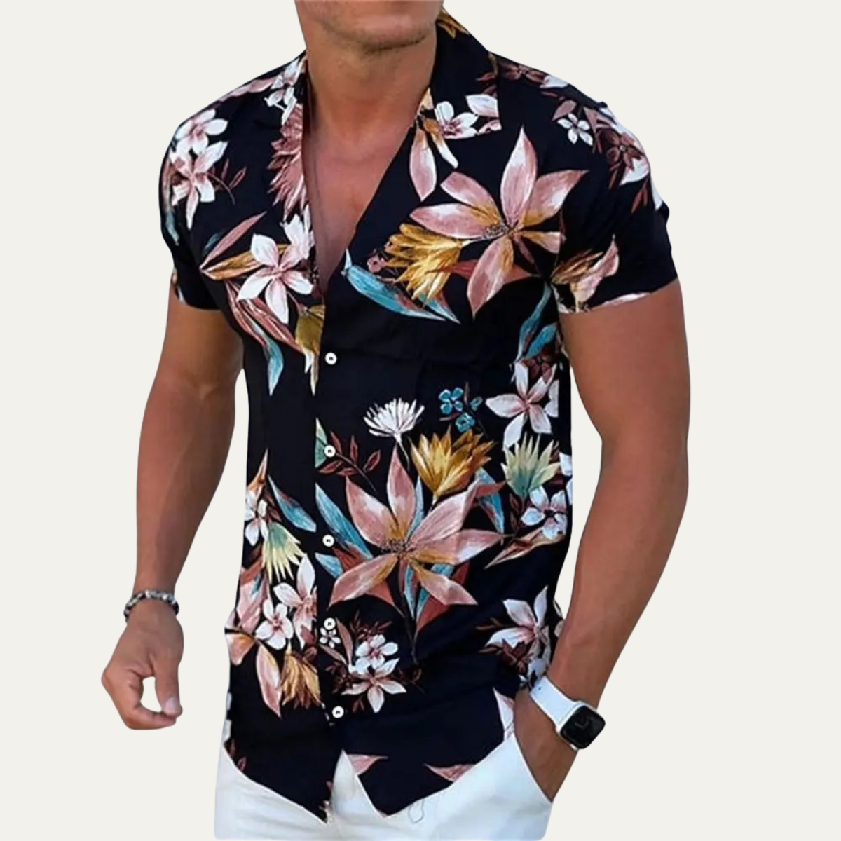 Men's Hawaiian Shirt Tropical Coconut Print
