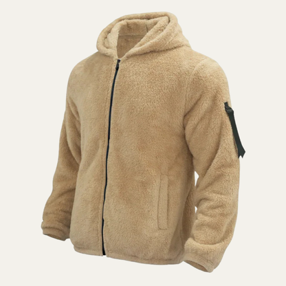 Men's Velvet Fleece Zip Up Hoodie Jacket