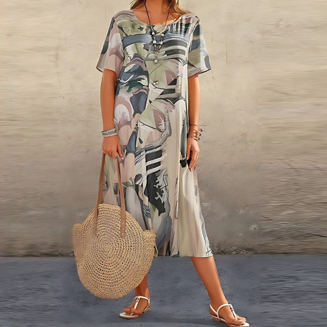 Beautiful Flower Print Dress