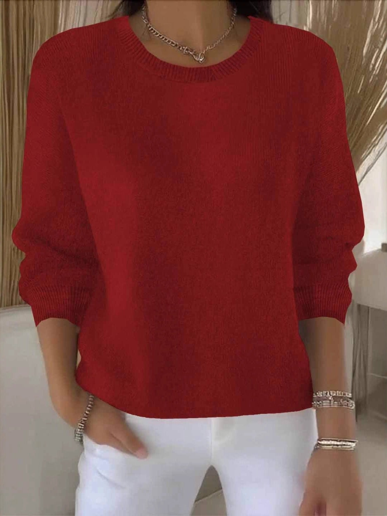 Women's Fine Knit Sweater Soft Fabric