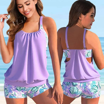 Women's Floral Print Bikini Swimsuit Set