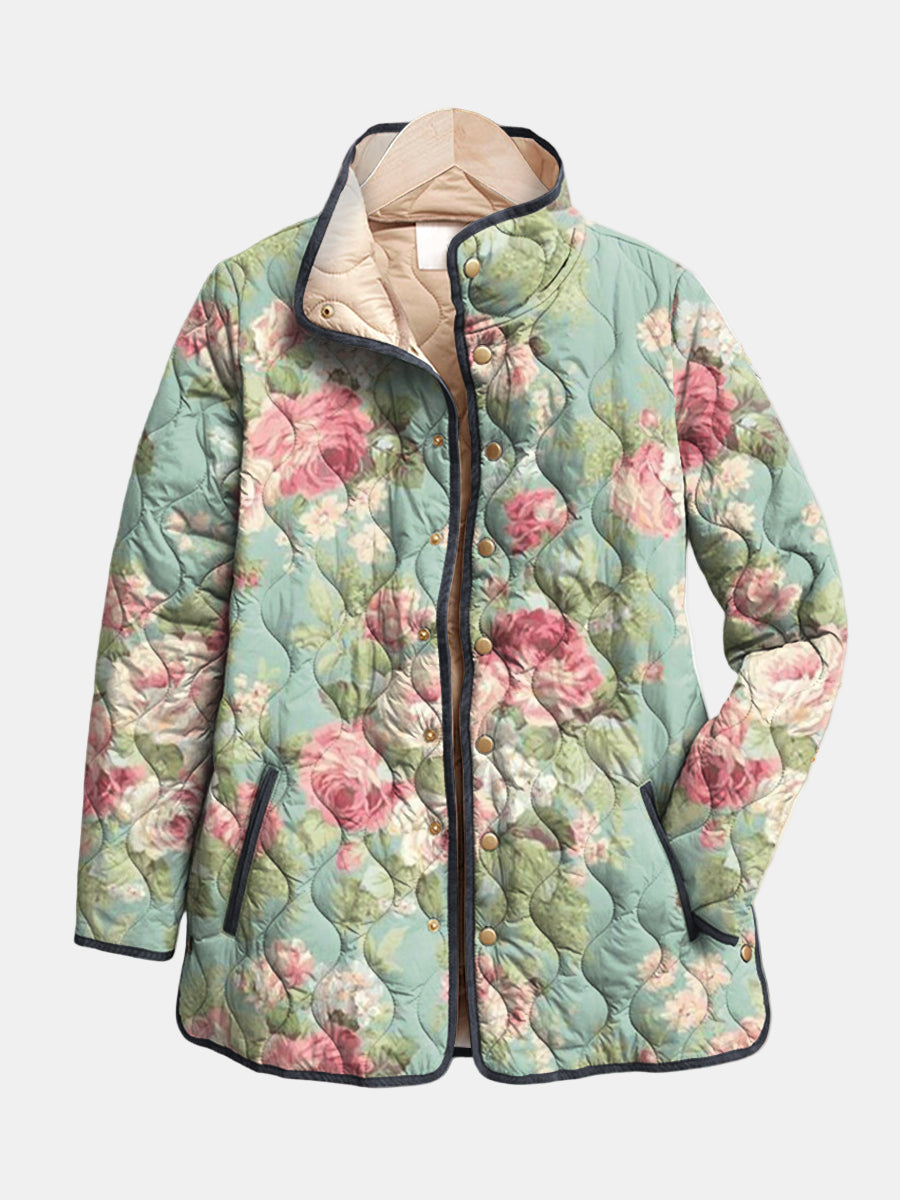 Women's Quilted Jacket Retro Style - VibreMode