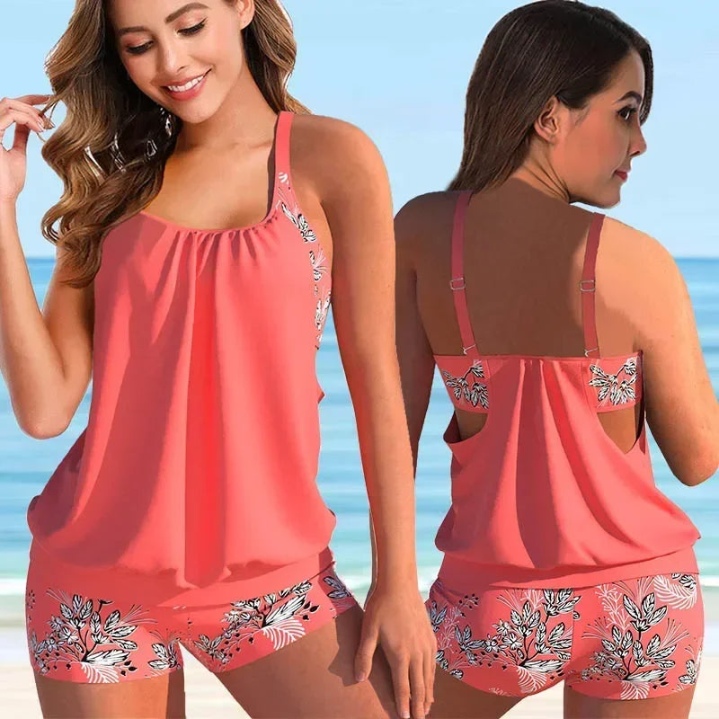 Women's Floral Print Bikini Swimsuit Set