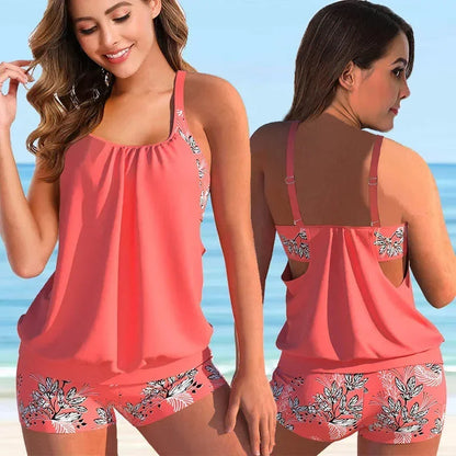 Women's Floral Print Bikini Swimsuit Set