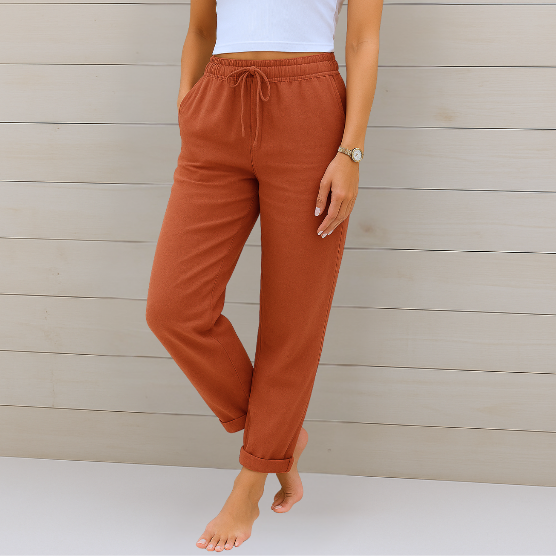 Women's Breathable Pants Elastic Waist