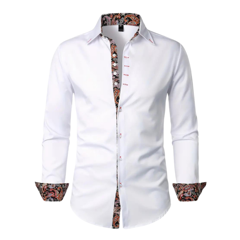 Men's Paisley Accent Shirt - VibreMode