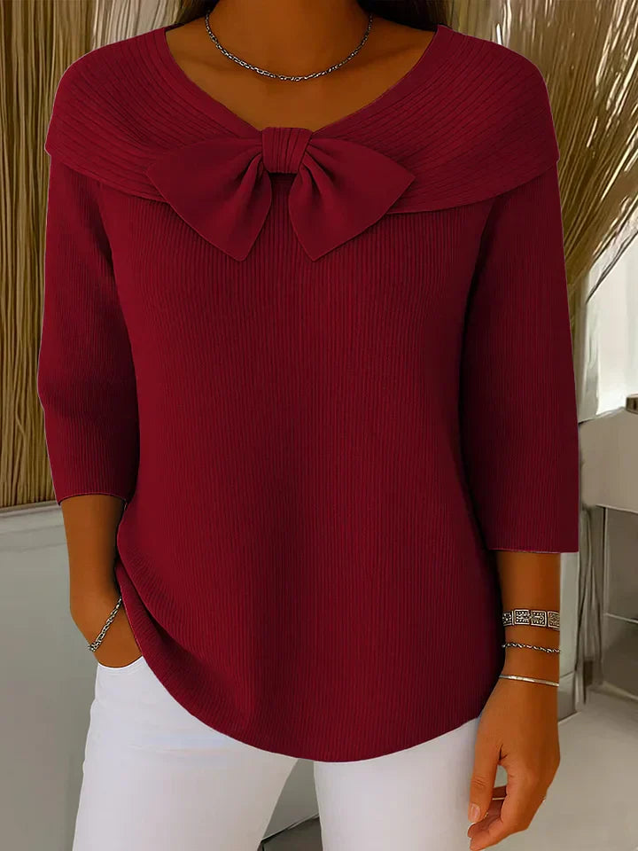Women's 3/4 Sleeve Knit Sweater