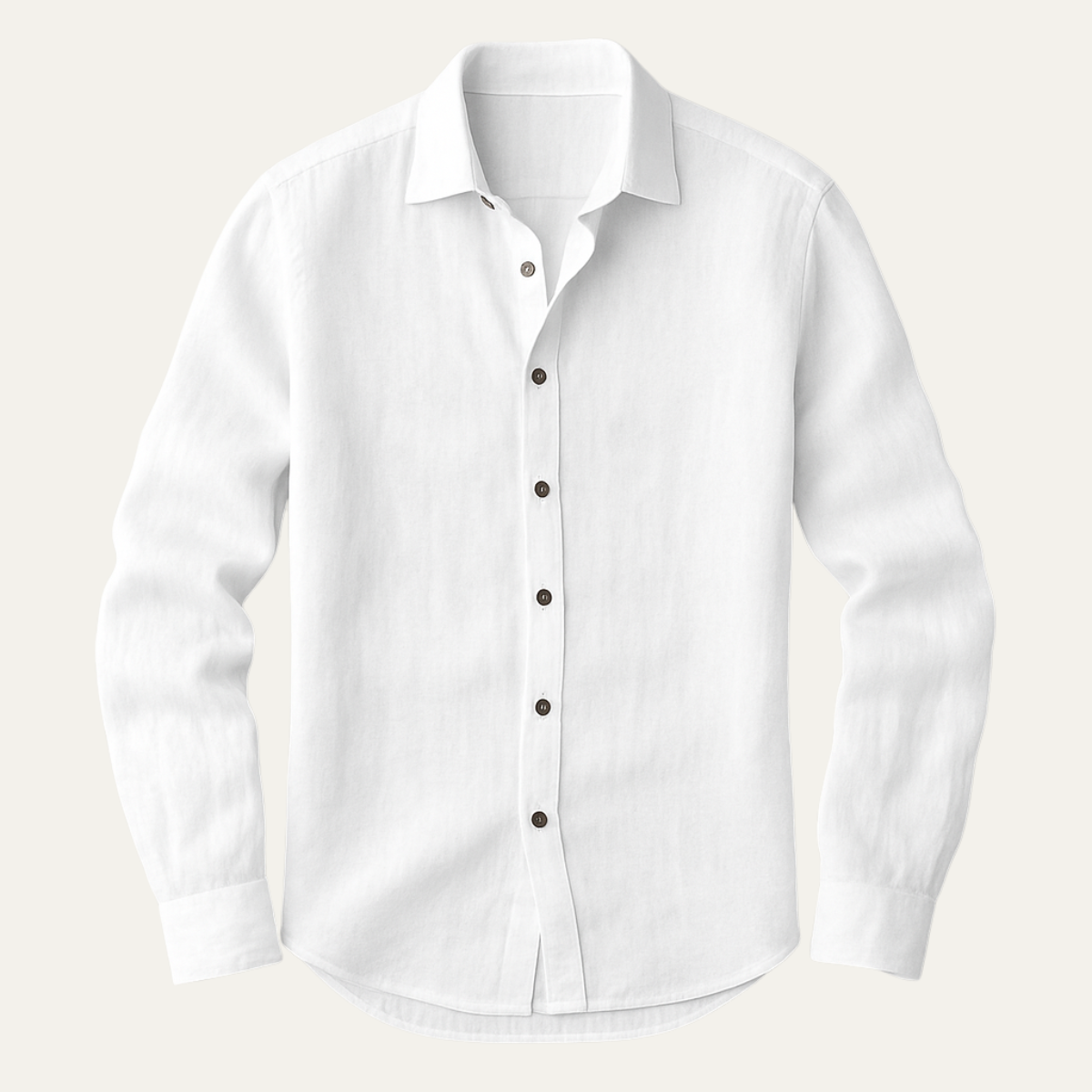 Men's Long Sleeve Linen Shirt Vintage Style