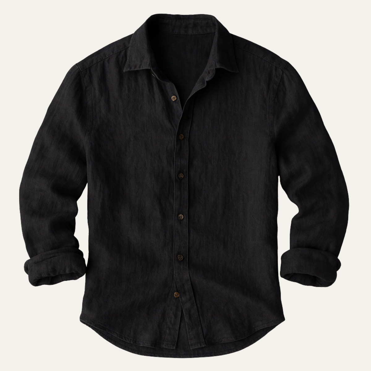Men's Long Sleeve Linen Shirt Vintage Style
