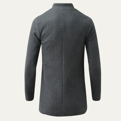 Men's Wool Blend Single Breasted Trench Coat