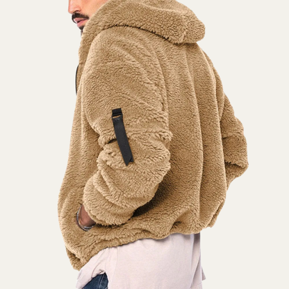 Men's Velvet Fleece Zip Up Hoodie Jacket