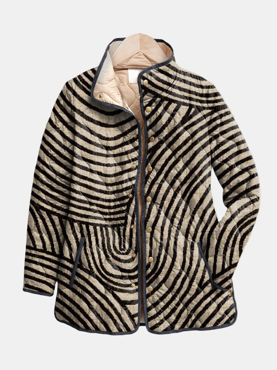 Women's Artistic Print Casual Jacket - VibreMode