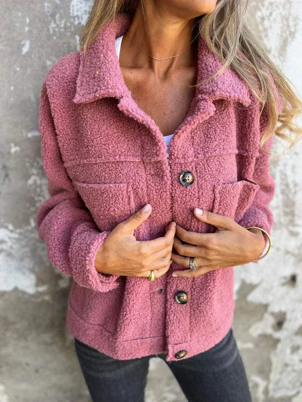 Women's Button Front Cardigan With Chest Pocket