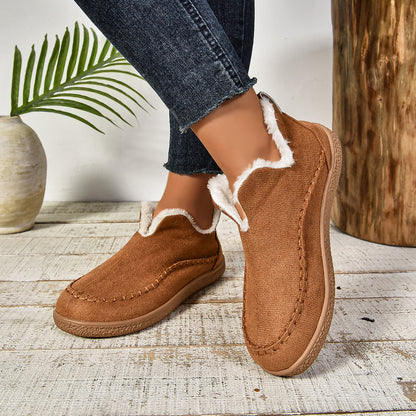 Women's Low Ankle Boots Rounded Toe Pull On Design - VibreMode