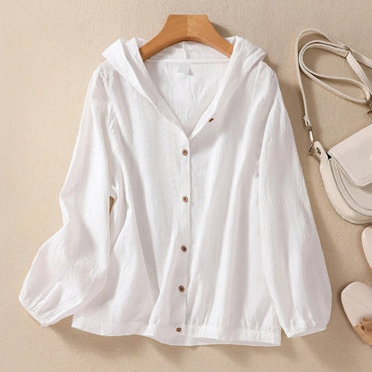 Relaxed Fit Hooded Shirt - VibreMode