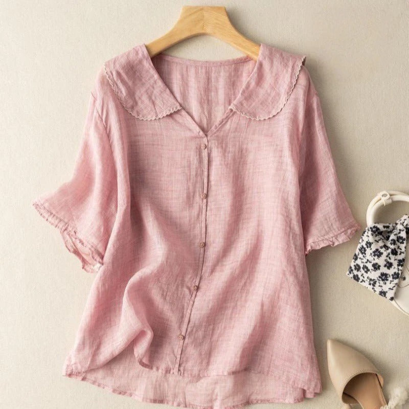 Women's Vintage Button Detail Blouse