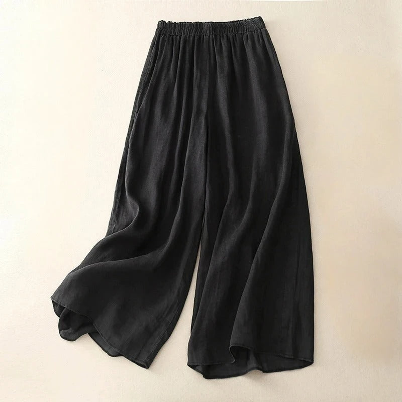 Women's Wide Leg Elastic Waist Pants Flowy