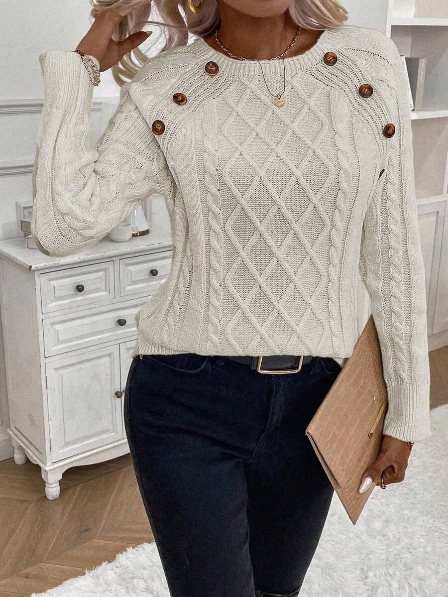 Women's Blouse Button Detail