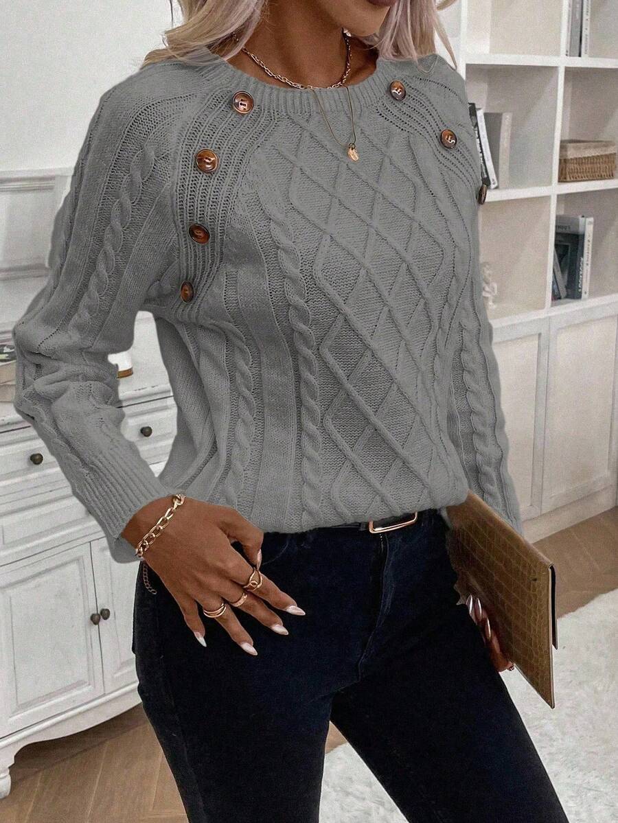 Women's Blouse Button Detail