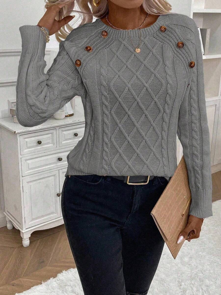 Women's Blouse Button Detail