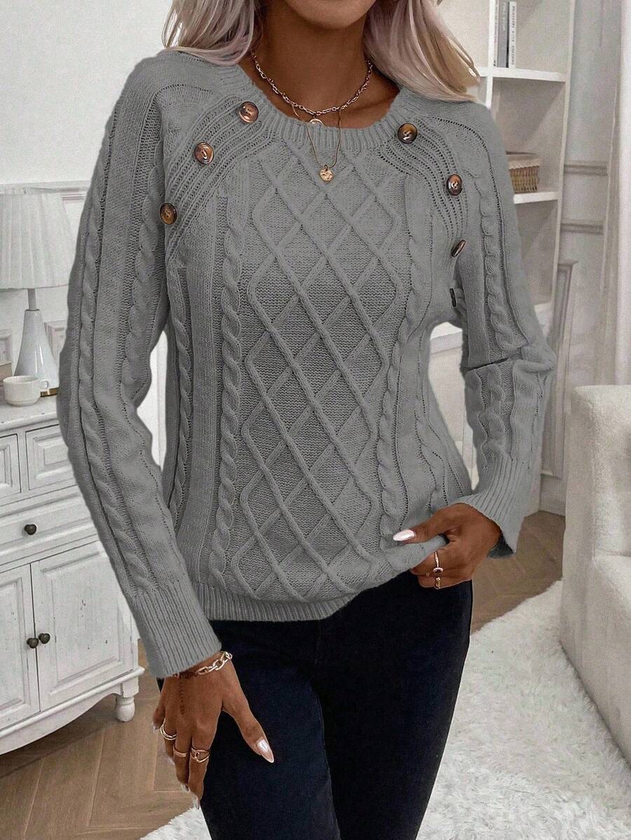 Women's Blouse Button Detail