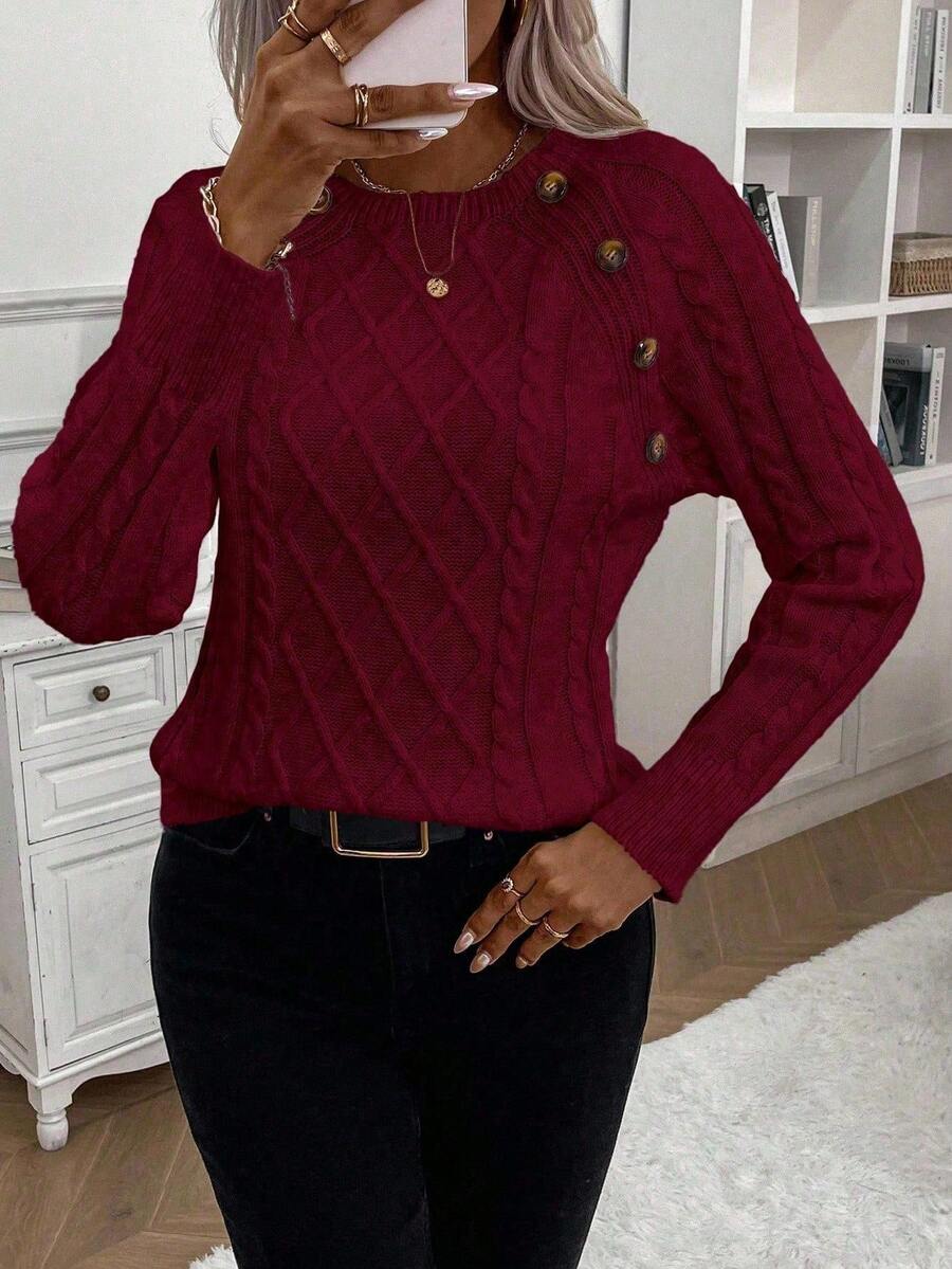 Women's Blouse Button Detail