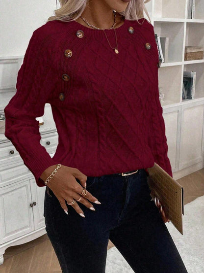 Women's Blouse Button Detail