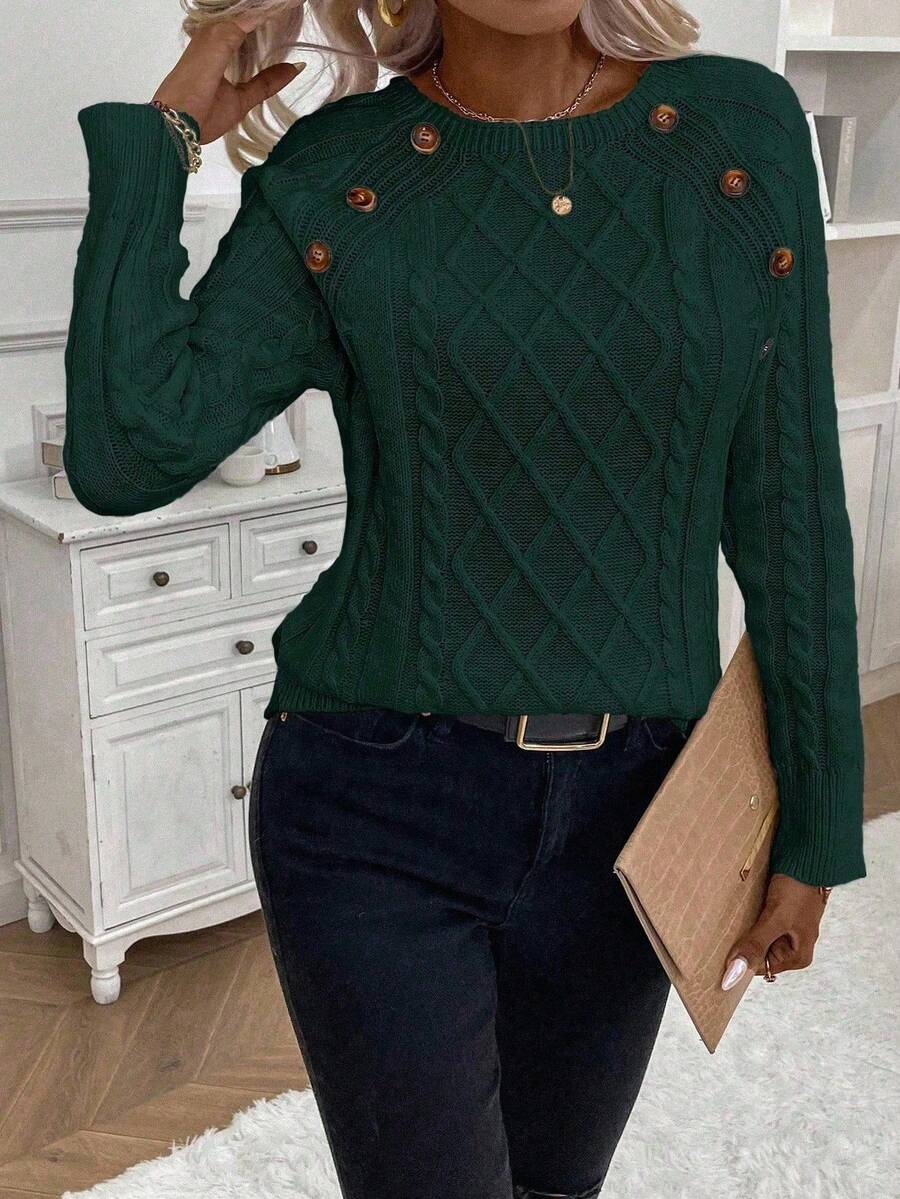 Women's Blouse Button Detail