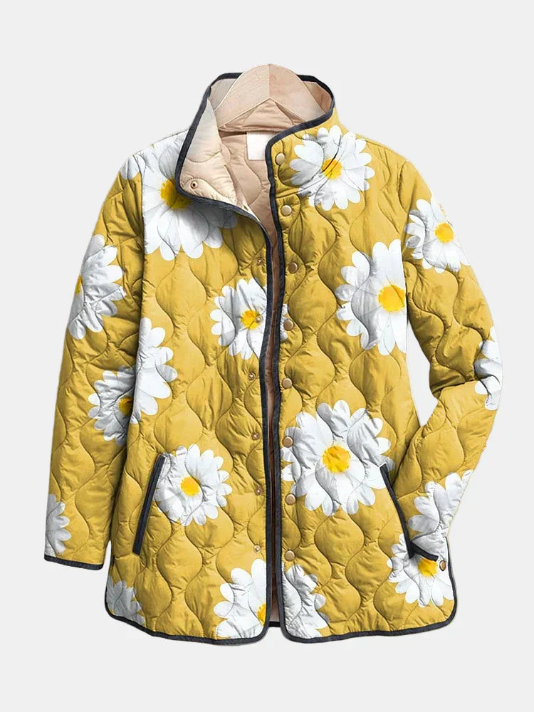 Women's Quilted Floral Jacket - VibreMode