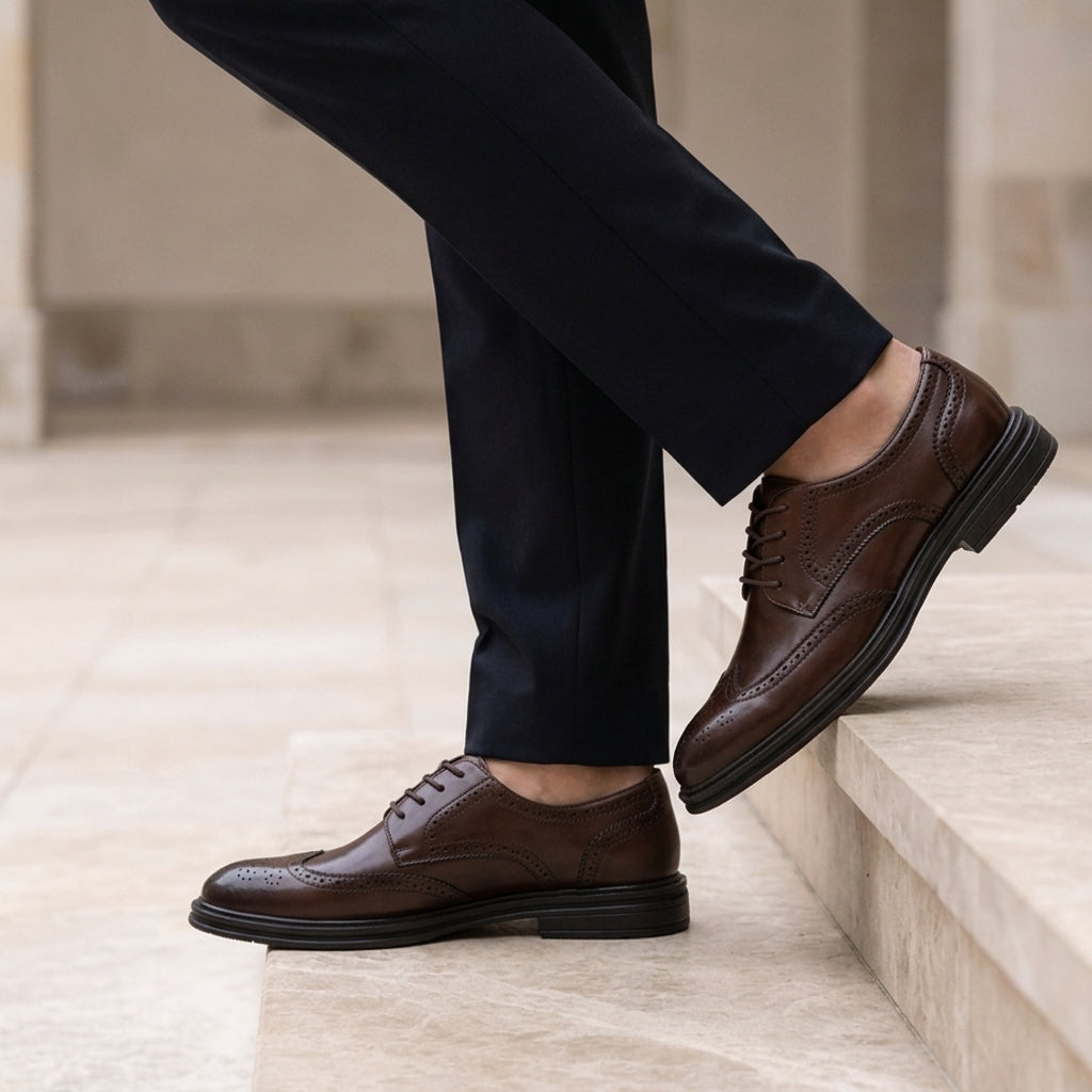 Men's Leather Brogues - VibreMode