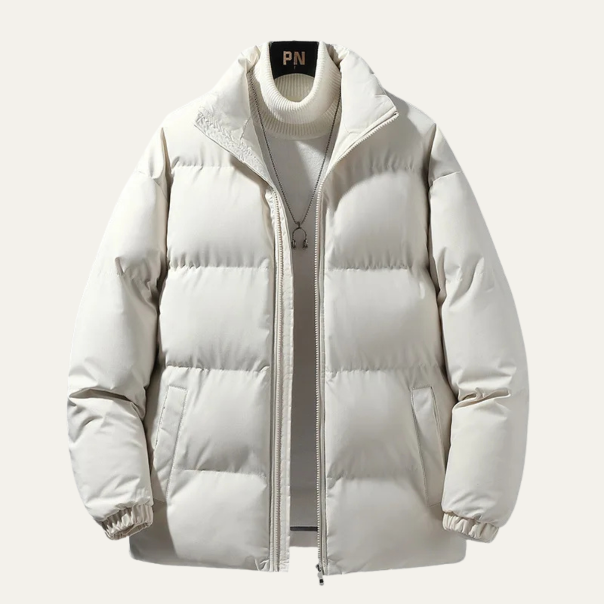 Men's Down Puffer Coat Warm Winter Black
