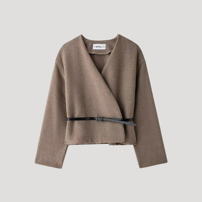Women's Relaxed Fit Wrap Jacket Cozy Casual - VibreMode