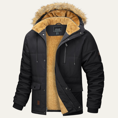Men's Winter Parka Jacket Detachable Hood