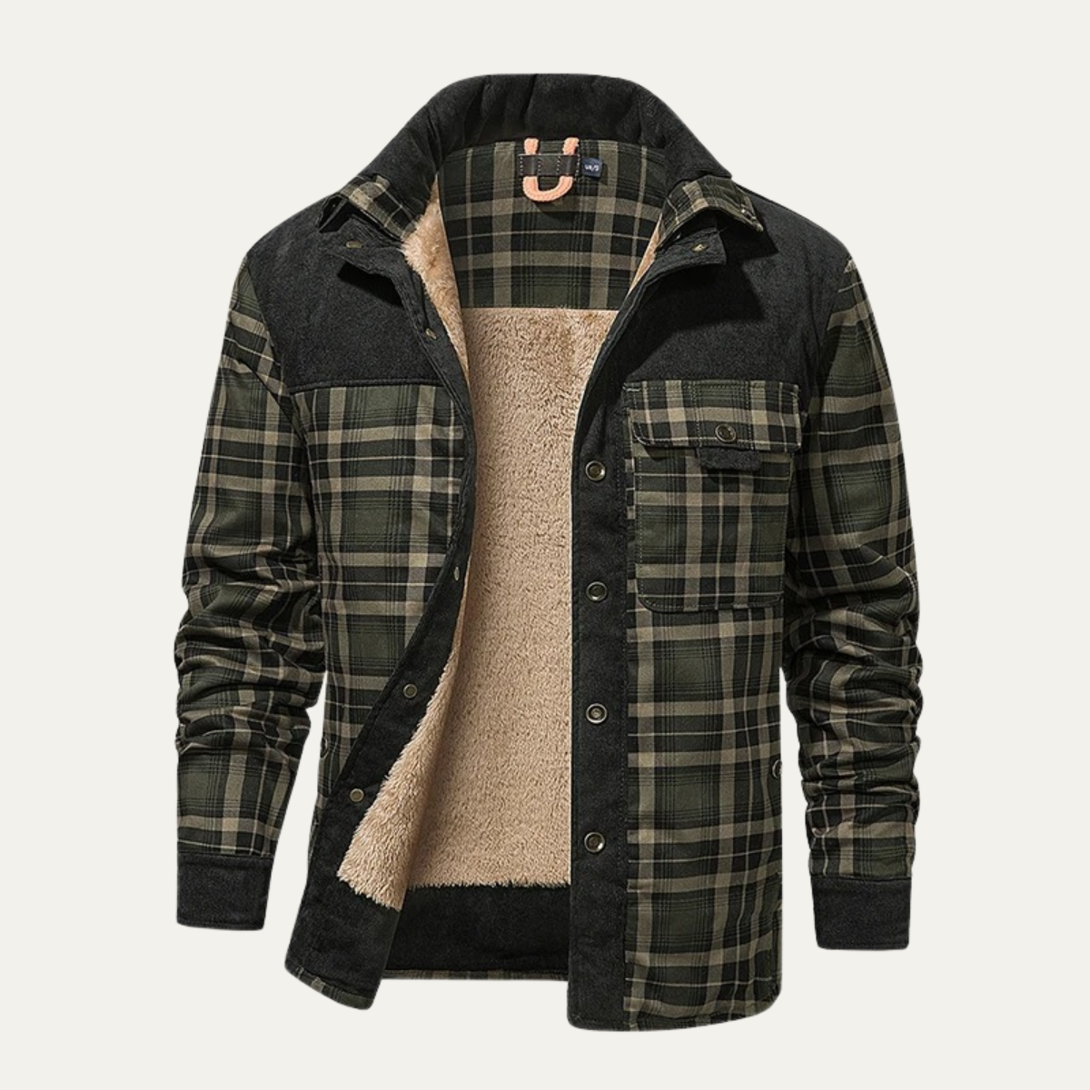 Men's Fleece Lined Flannel Jacket Plaid