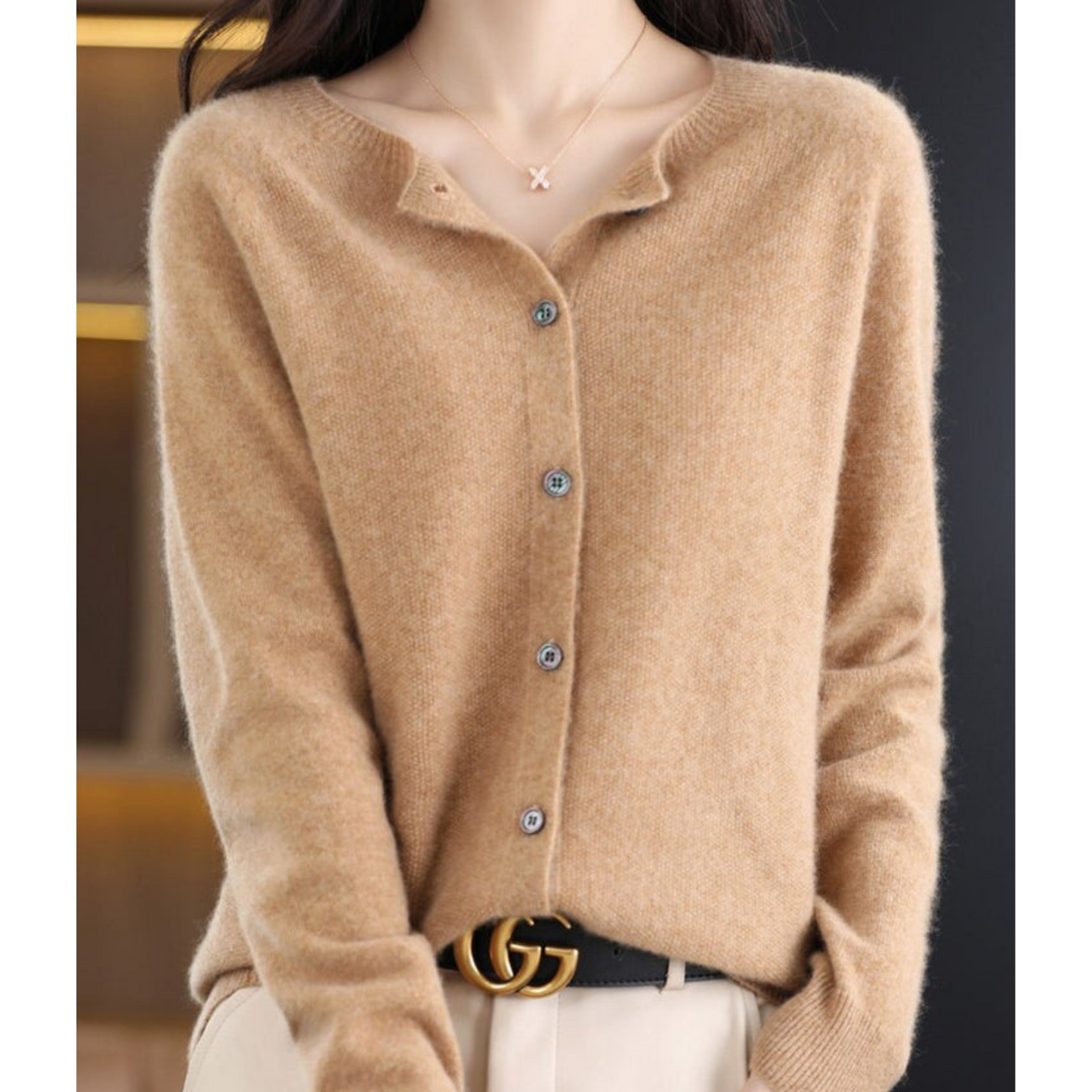 Lightweight Ladies Open Front Sweater