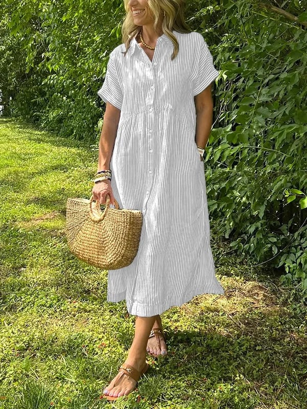 Women's Striped Button Up Shirt