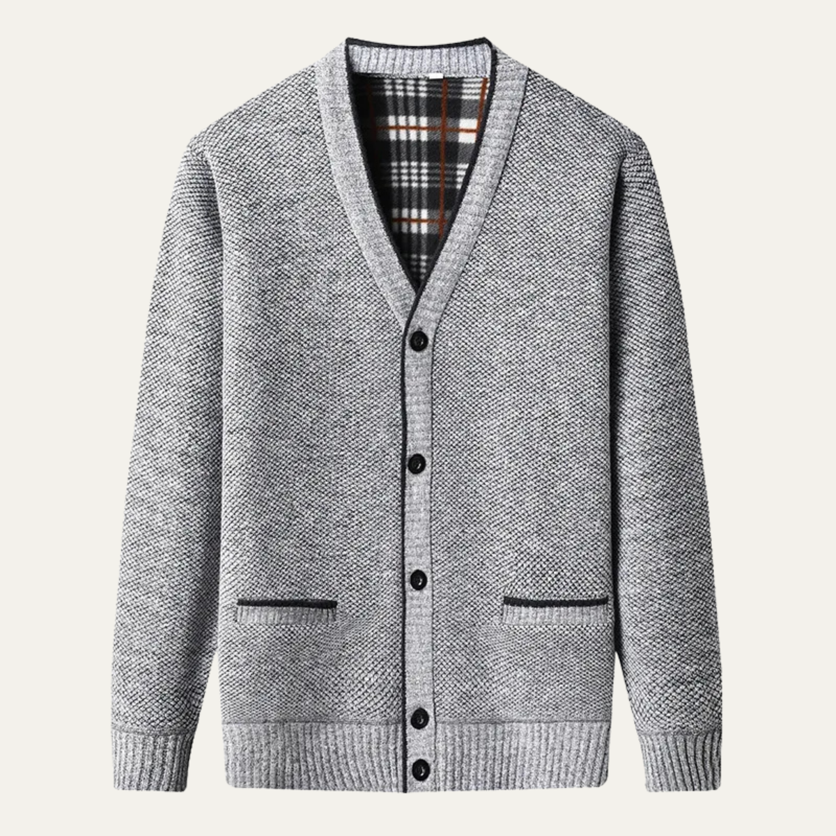 Men's Soft Knit Cardigan Button Front Classic Design