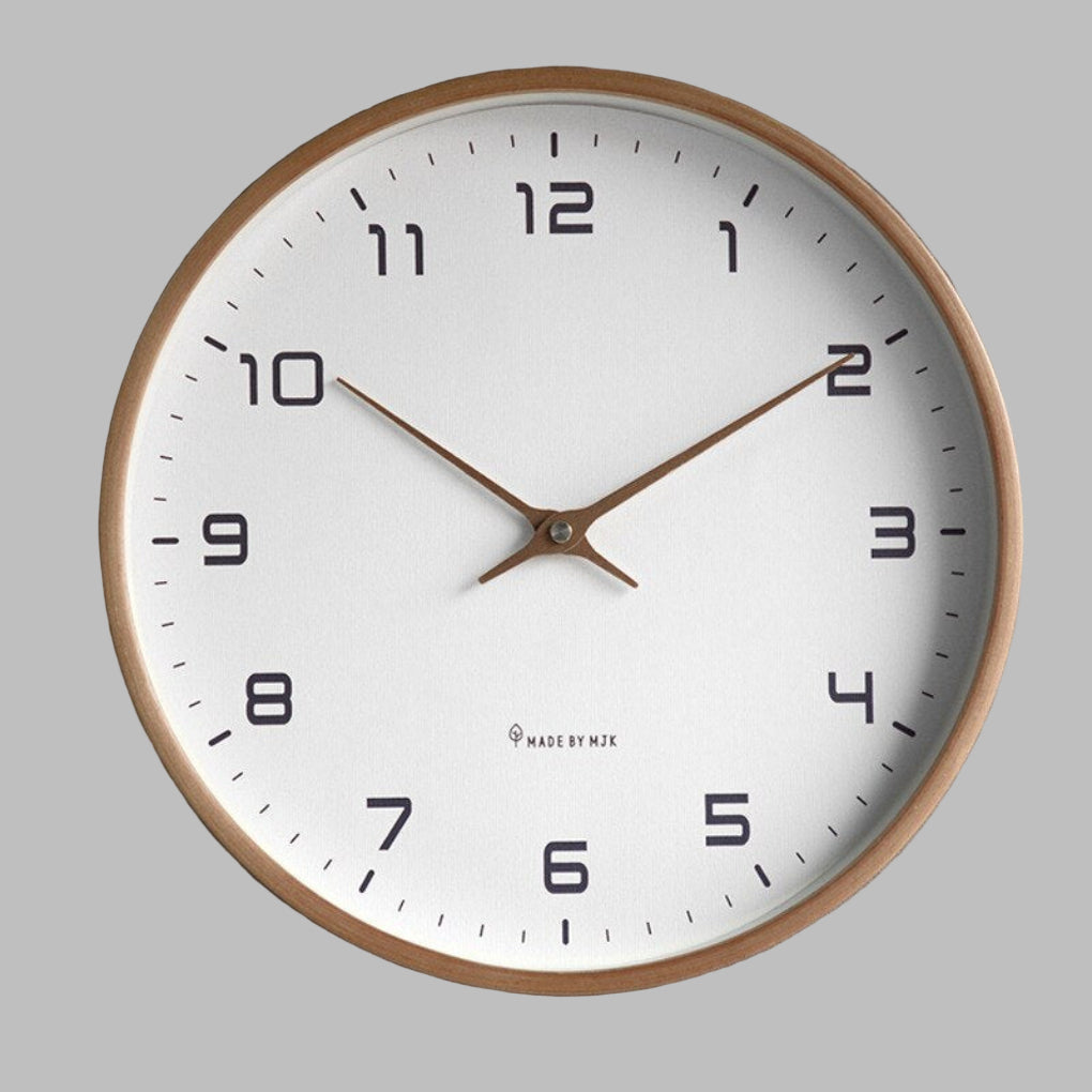 Wooden Wall Clock Scandinavian Design - VibreMode
