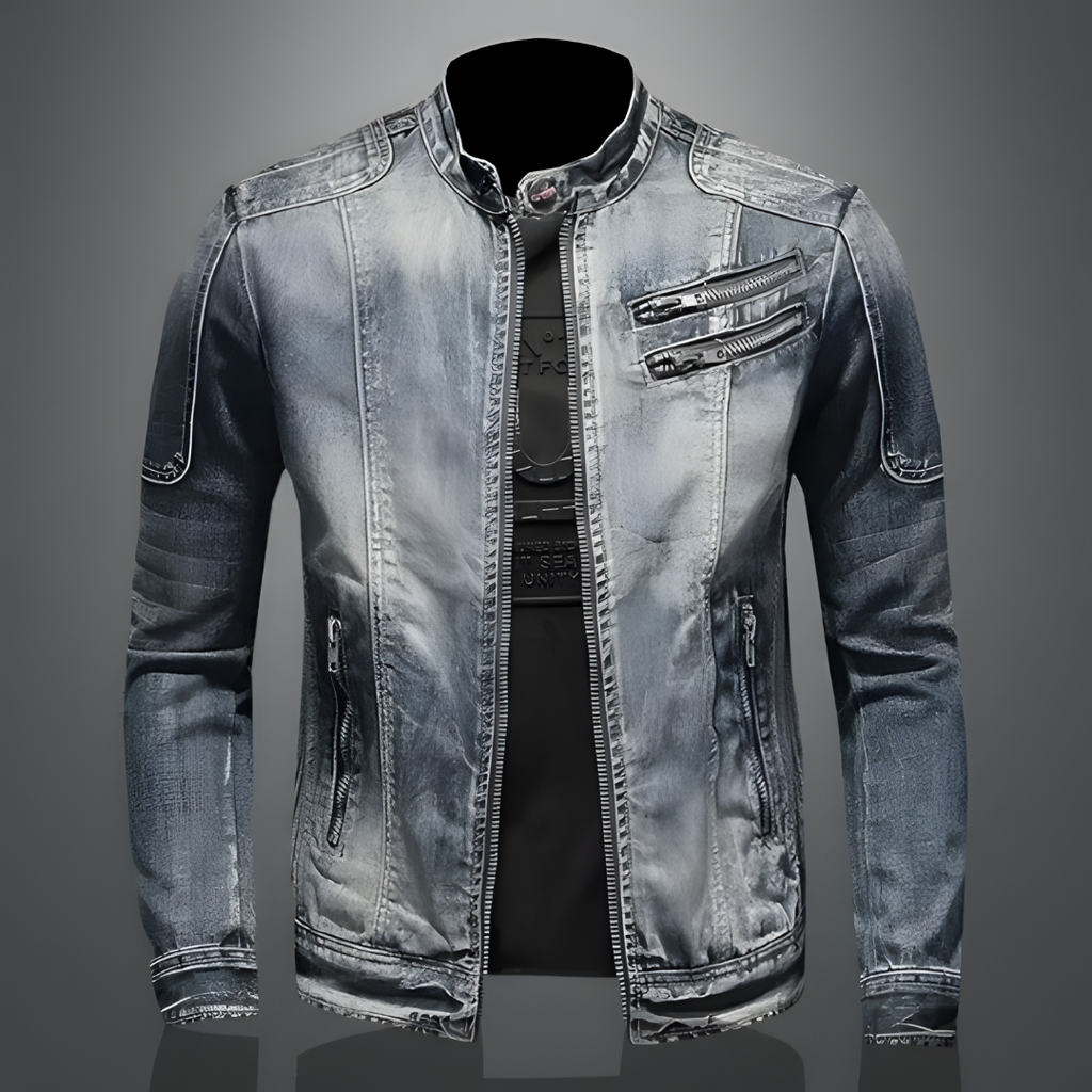 Alexo Men's Retro Denim Jacket - VibreMode