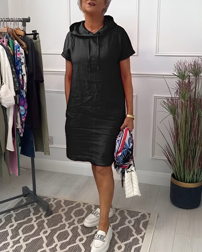 Women's Midi Hooded Casual Dress