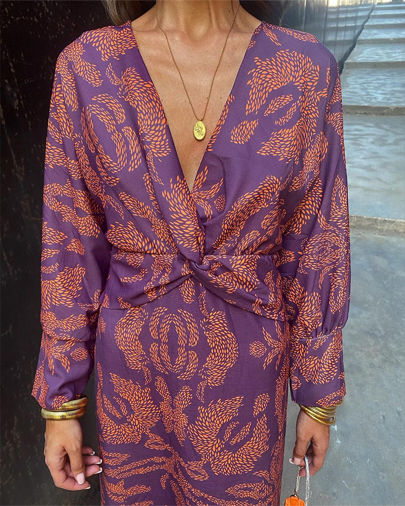 Women's Satin Knot Dress Clementine Orange