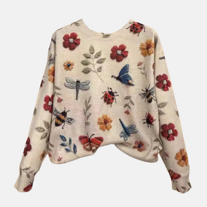 Women's 3D Flower Knit Sweater - VibreMode