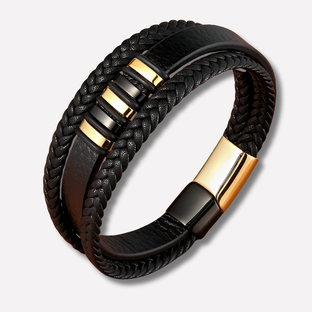 Men's Leather Bracelet Timeless Modern - VibreMode