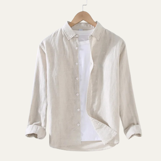 Men's Linen Cotton Vintage Shirt - VibreMode