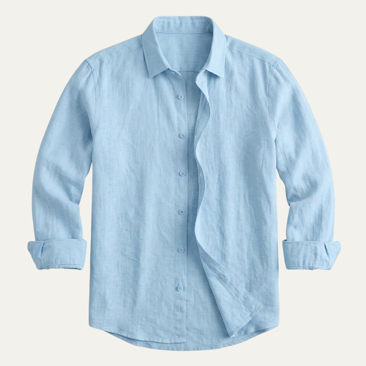 Men's Linen Beach Shirt Lightweight Beige