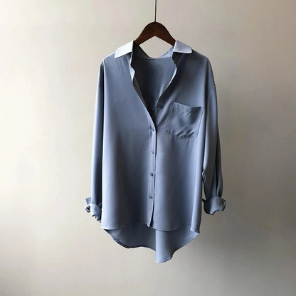 Women's Satin Office Shirt - VibreMode