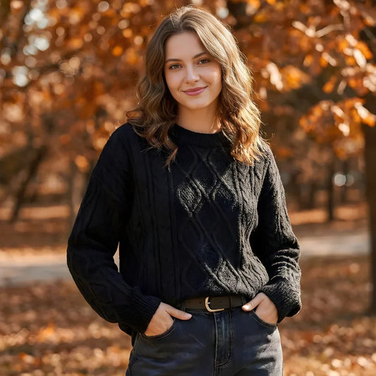 Women's Vintage Crewneck Sweater - VibreMode