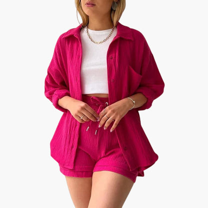 Women's 3 Piece Set High Waist Shorts