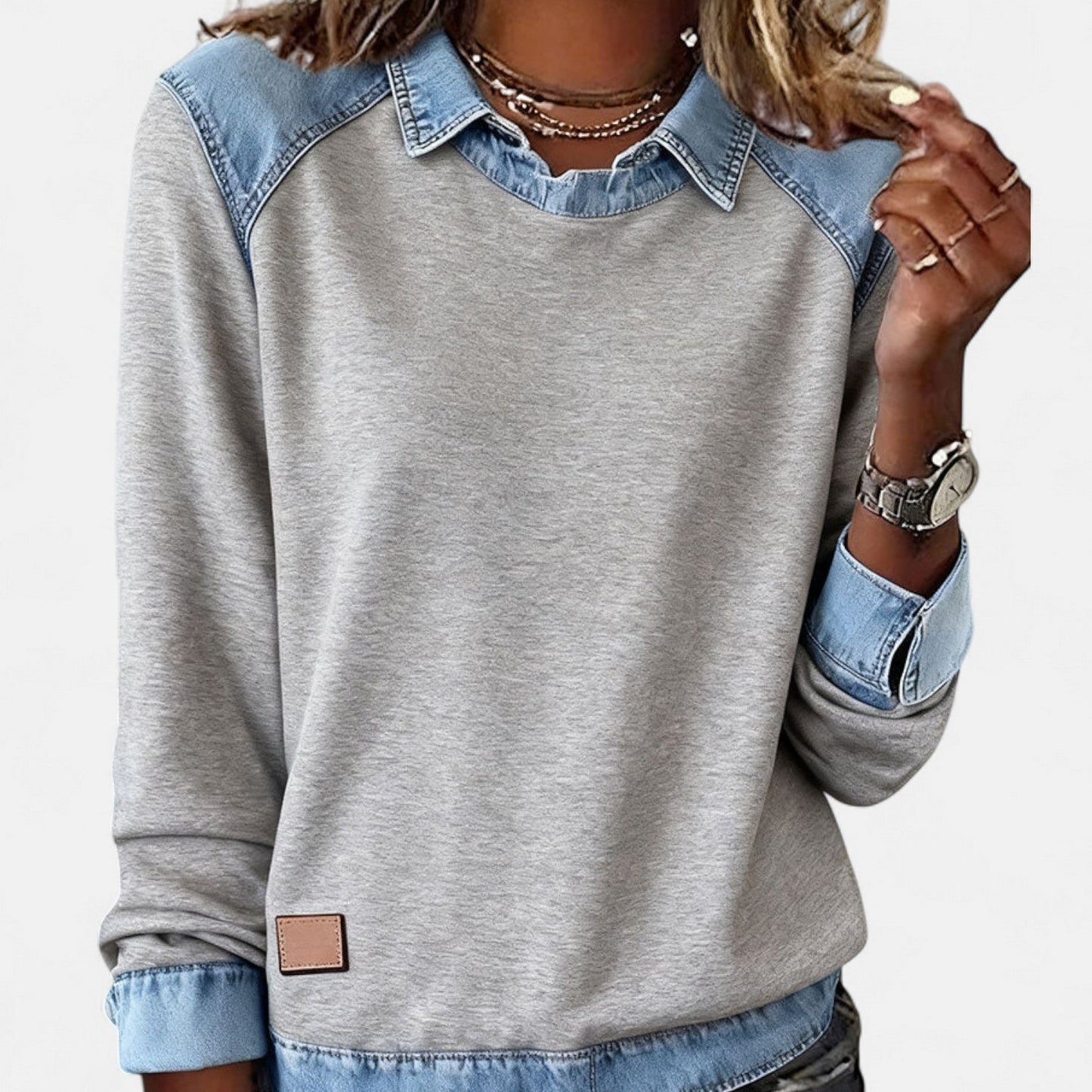 Ladies' Jeans Collar Fleece Jacket