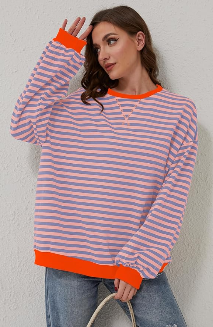 Women's Striped Oversized Sweater